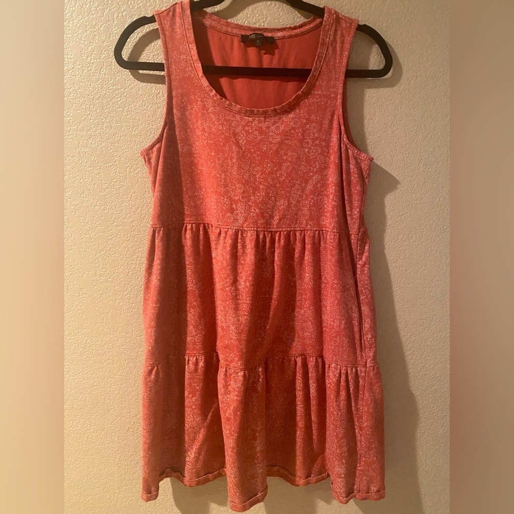 Frye Pink Scoop Neck Sleeveless Sundress